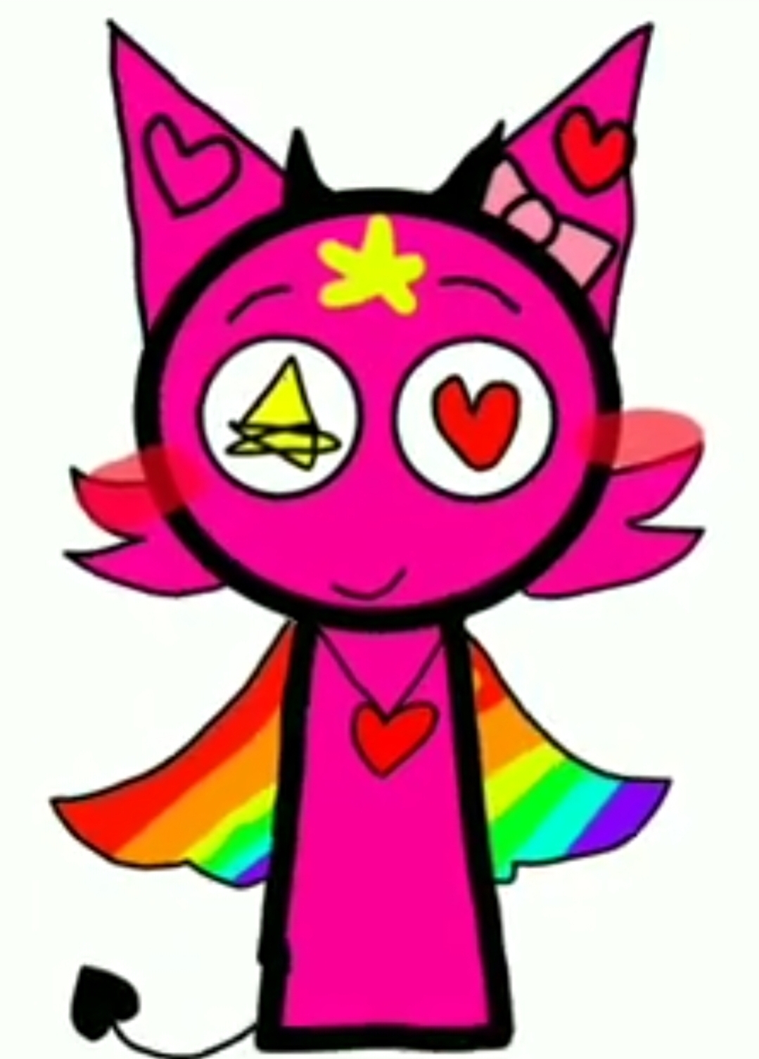 Chat with Sprinkles stars the pink cat Demon loves | angel cute