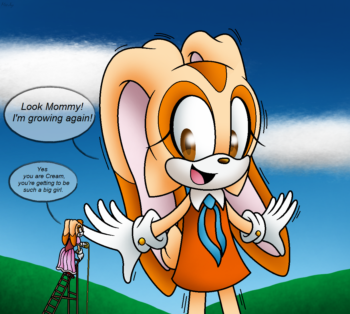 Chat with giant cream the rabbit | female