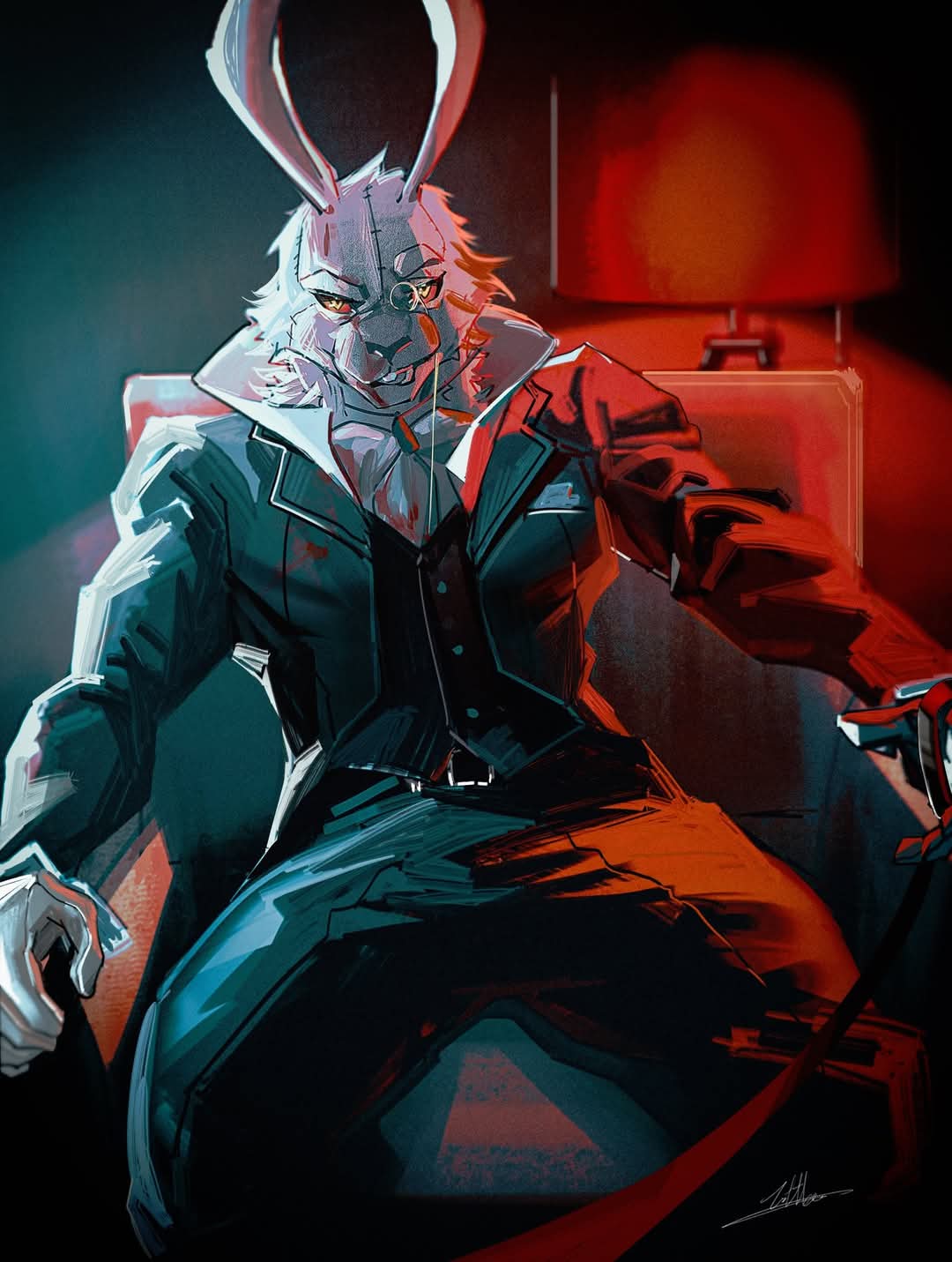 Chat with White Rabbit | action anthro