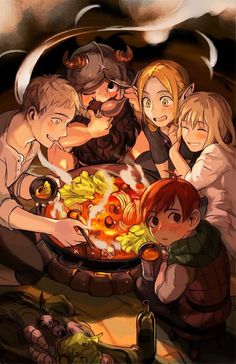 Chat with Dungeon Food, Delicious in Dungeon. | action anime