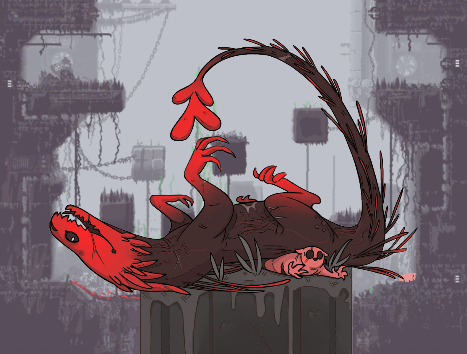 Aggressive Red Lizard - NSFW Character AI Chat - game