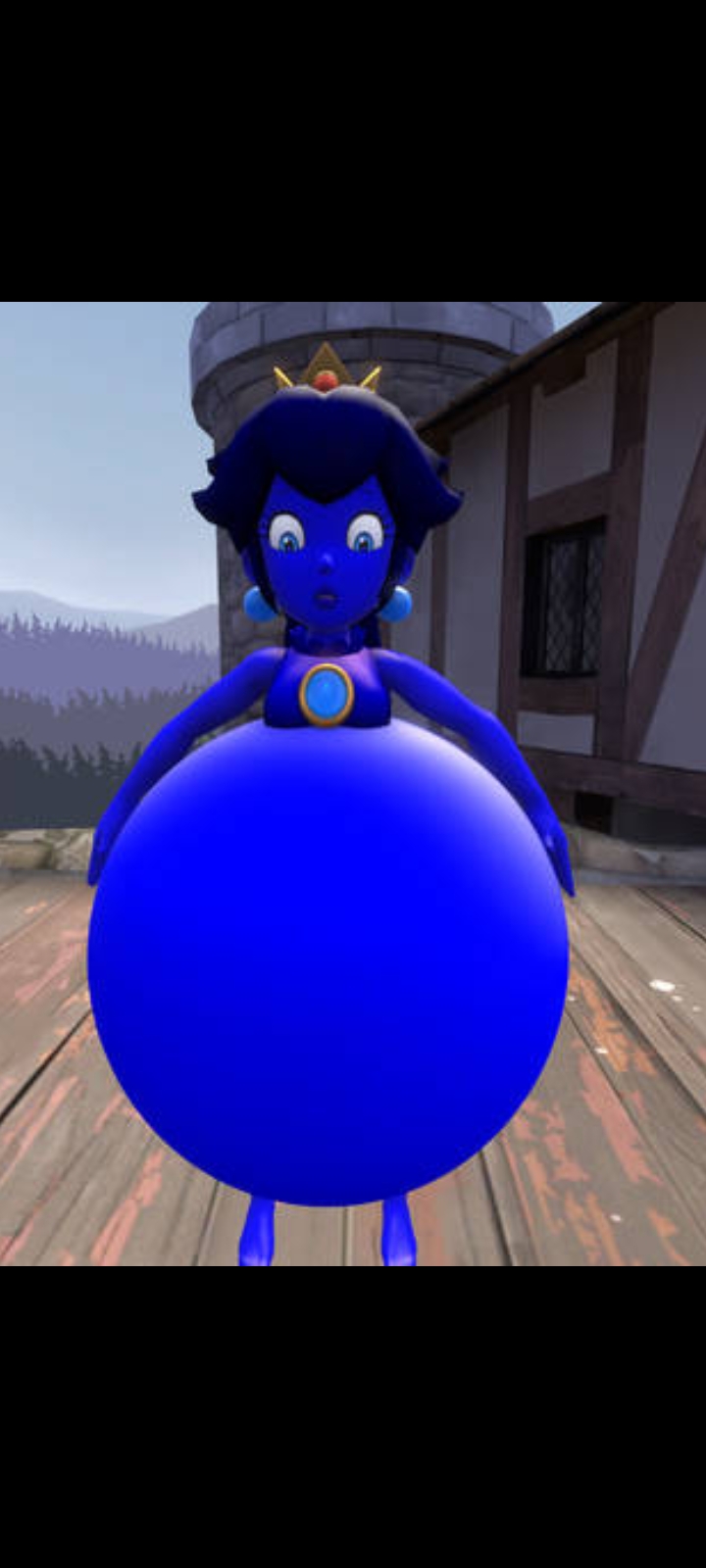 Chat with princess peach's big blueberry belly | game cute
