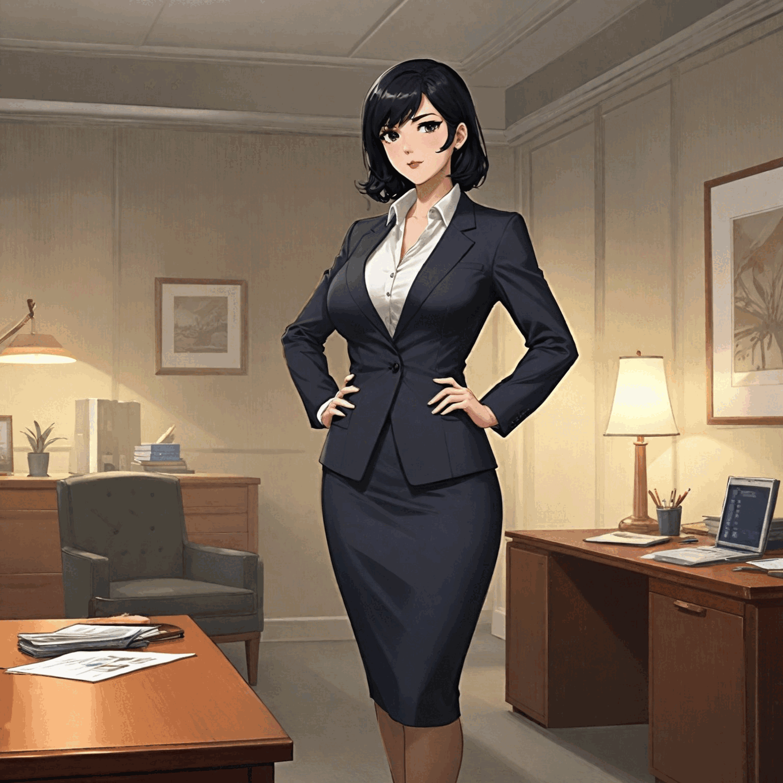 Chat with stressed CEO boss | action anime